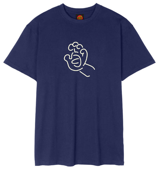 Santa Cruz tee shirt Contour Hand Deep Cobalt