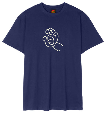 Santa Cruz tee shirt Contour Hand Deep Cobalt