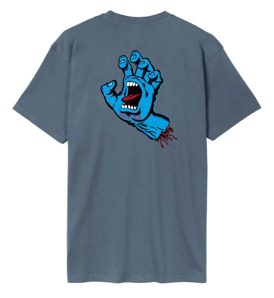 Santa Cruz tee shirt Screaming Hand Chest Storm Grey