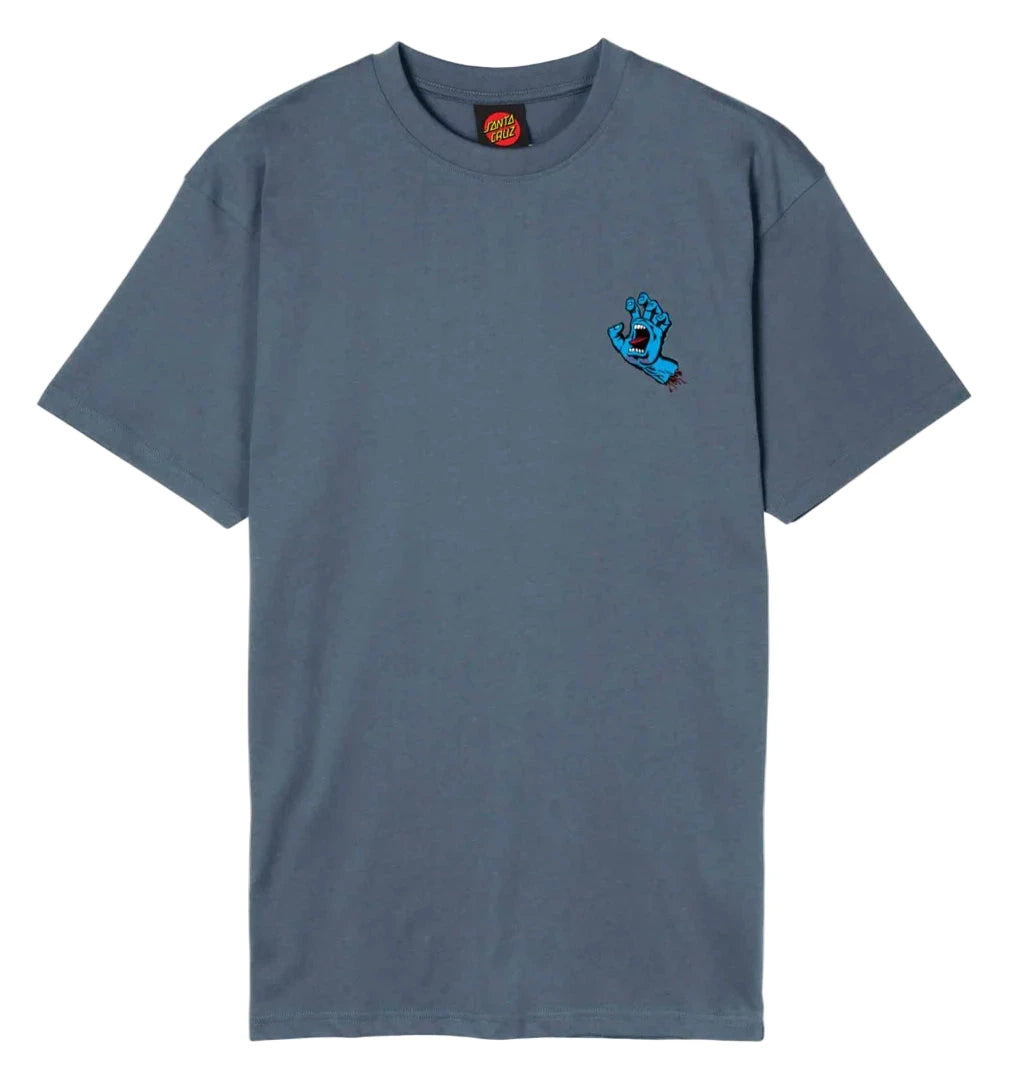 Santa Cruz tee shirt Screaming Hand Chest Storm Grey