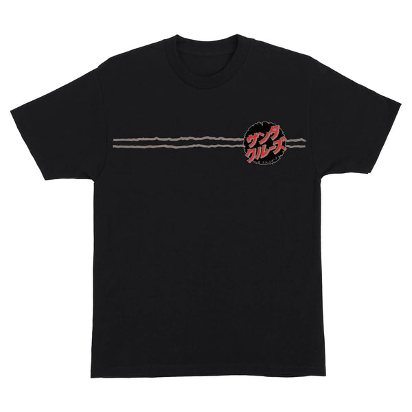 Santa Cruz x Godzilla Short sleeves tee shirt Destroyer Stripes Black