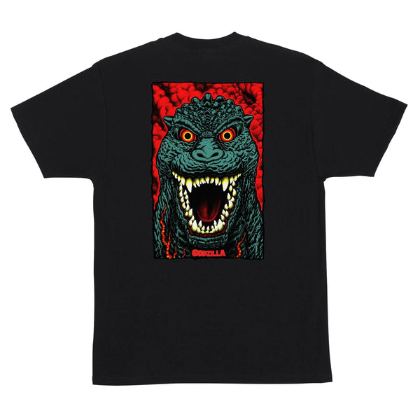 Santa Cruz x Godzilla Short sleeves tee shirt Destroyer Stripes Black