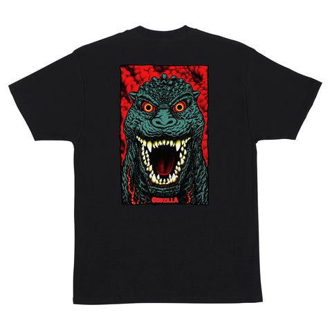 Santa Cruz x Godzilla Short sleeves tee shirt Destroyer Stripes Black