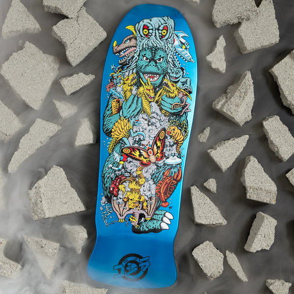 Santa Cruz x Godzilla skateboard deck Mothra Kaiju Roskopp 10.125"