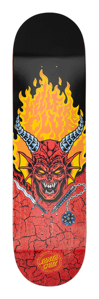 Santa Cruz x Stranger Things Season 5 skateboard deck Hellfire Club Red/Black 8.25"