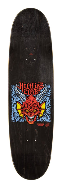 Santa Cruz x Stranger Things Season 5 skateboard deck Hellfire Flame Black/Red 9"
