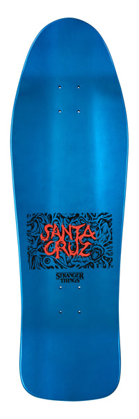 Santa Cruz x Stranger Things Season 5 skateboard deck Knox Hellfire Blue 10.07"