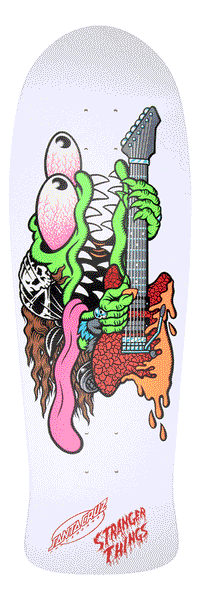 Santa Cruz x Stranger Things Season 5 skateboard deck Meek Slasher White 10.1"