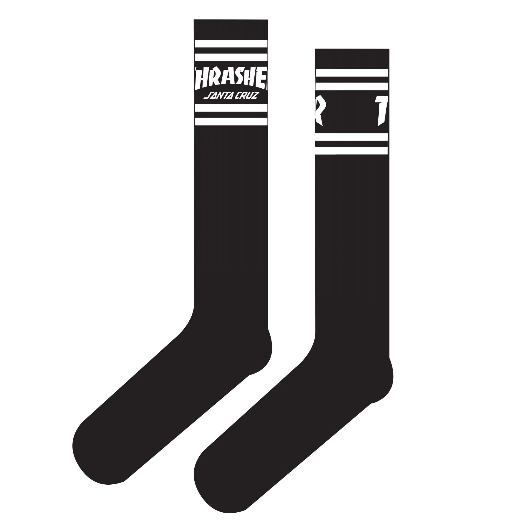 Santa Cruz x Thrasher Socks SC Strip Adult Black SCA-SCK-0007