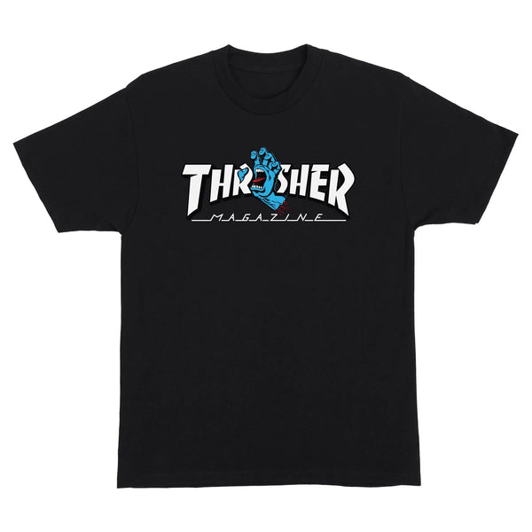 Santa Cruz x Thrasher T-Shirt Thrasher Screaming logo Black