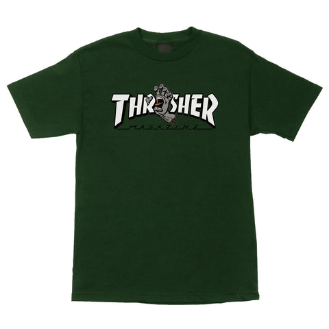 Santa Cruz x Thrasher T-Shirt Thrasher Screaming logo Forest green