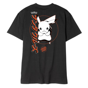 Santa Cruz x Pokemon Pikachu Adult T-Shirt Black