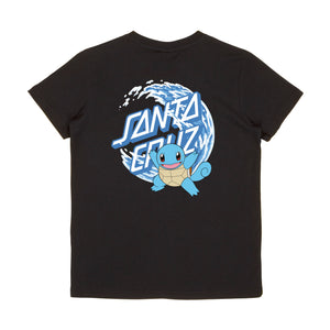 Santa Cruz x Pokemon Water Type 1 Youth T-Shirt Black