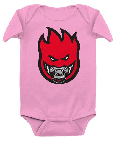Spitfire baby onesie Paci-Fire Light Pink
