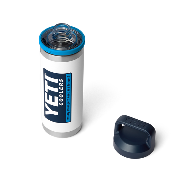 Yeti Rambler Bottle Insulated Drink White / Blue with chug cap 18oz - 532ml