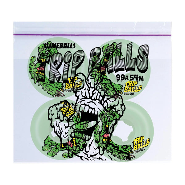 Slime Balls skateboard wheels Face Melter Trip Balls 99A 54mm Glow in the dark