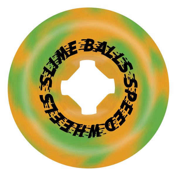 Slime Balls skateboard wheels Face Melter Trip Balls 99A 56mm Green / Orange swirl