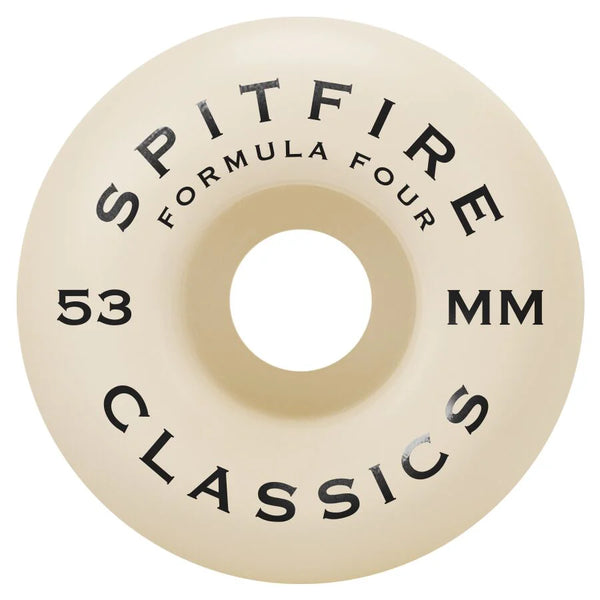 Spitfire Formula Four Classic Wheels – 53mm 97A (Natural) Pack of 4