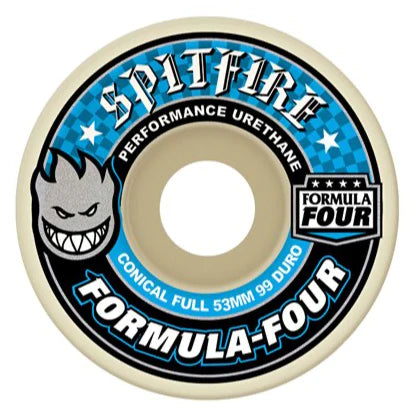 Spitfire skateboard wheels Formula Four Conical Full Wheels 99A 53mm (Pack of 4)