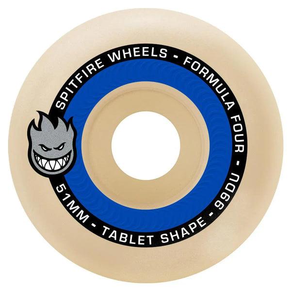 Spitfire skateboard wheels Formula Four Tablet 99A 54mm (Pack of 4)