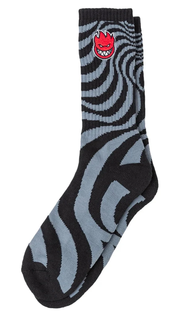 Spitfire socks Bighead Fill Emb Swirl Black