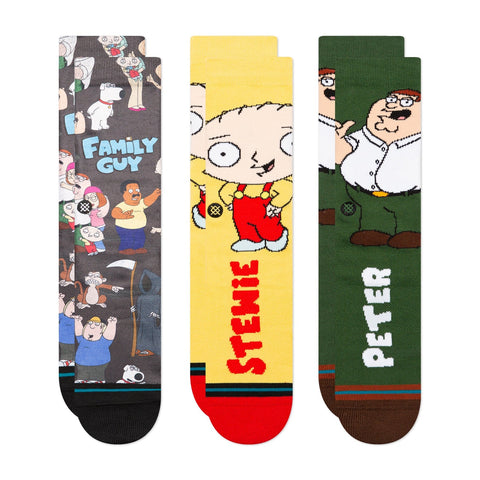 Stance Family Values Crew Sock Large Multicolour 3 pack