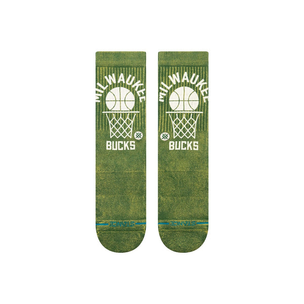 Stance Crew Socks NBA Vintage Milwaukee Bucks Green