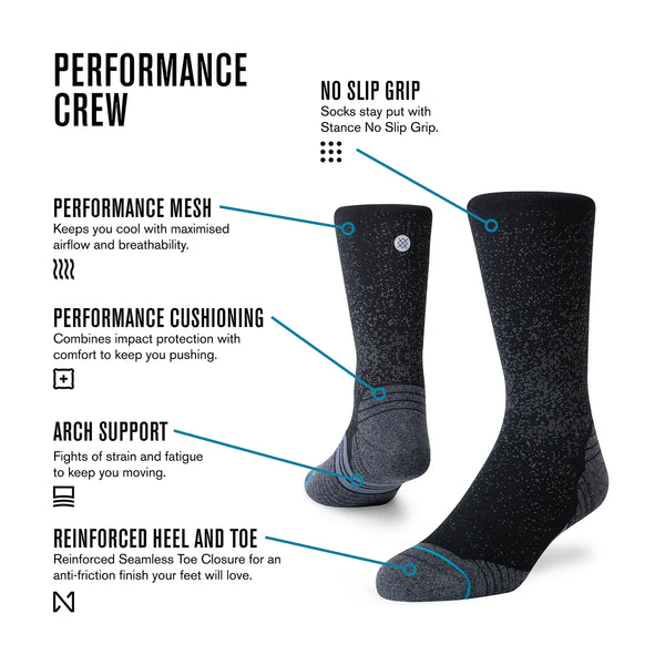Stance crew socks Icon Sport Crew Red