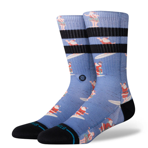 Stance crew socks Surfing Santa Crew Blue