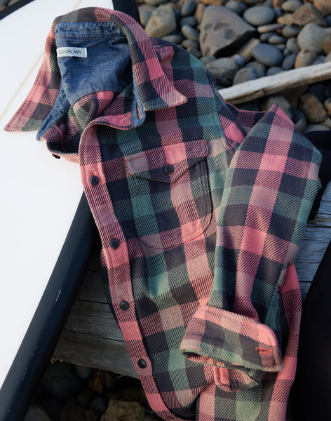 Outerknown Men's Blanket Shirt Astrodust Balboa Check 1310205ABH