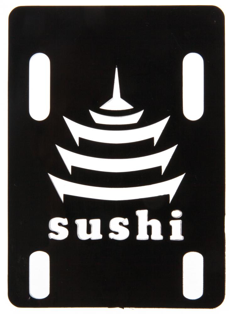 Sushi skateboard riser Pagoda 1/8" Black