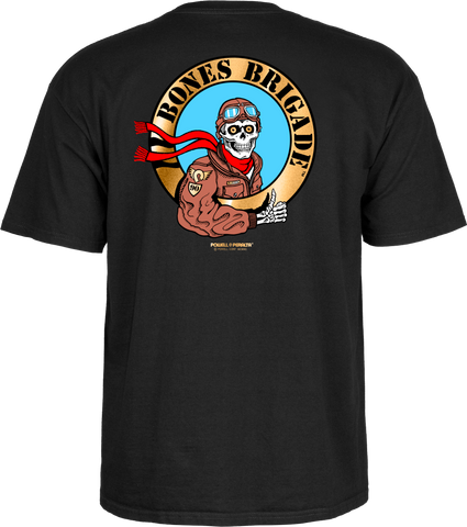 Powell Peralta Tee shirt Bones Brigade Ripper Pilot Black
