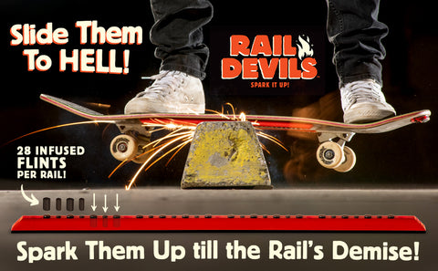 Tail Devil Rail Devils skateboard spark rails - Red