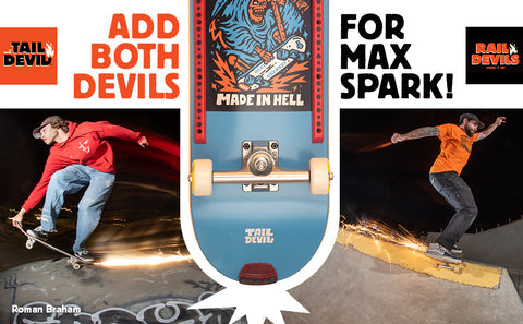 Tail Devil Rail Devils skateboard spark rails - Red