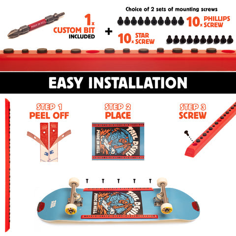 Tail Devil Rail Devils skateboard spark rails - Red