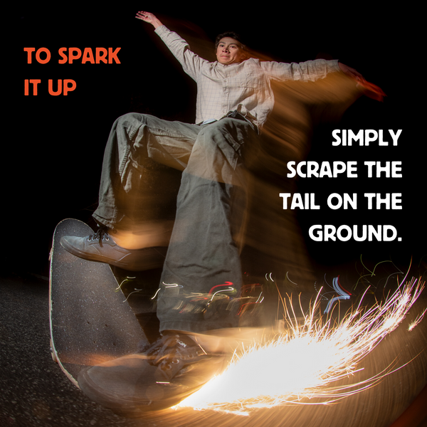 Tail Devil skateboard spark plate - Red