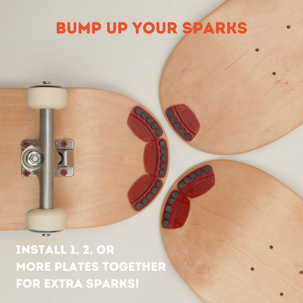 Tail Devil skateboard spark plate - Red