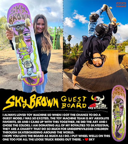 Toy Machine skateboard deck Sky Brown Guest board 8.25"