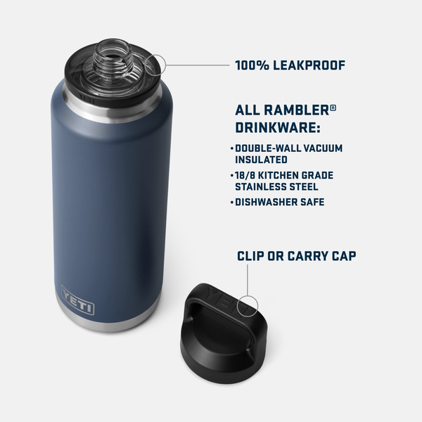 Yeti Rambler Bottle Insulated Sea View with chug cap 46oz - 1.36L
