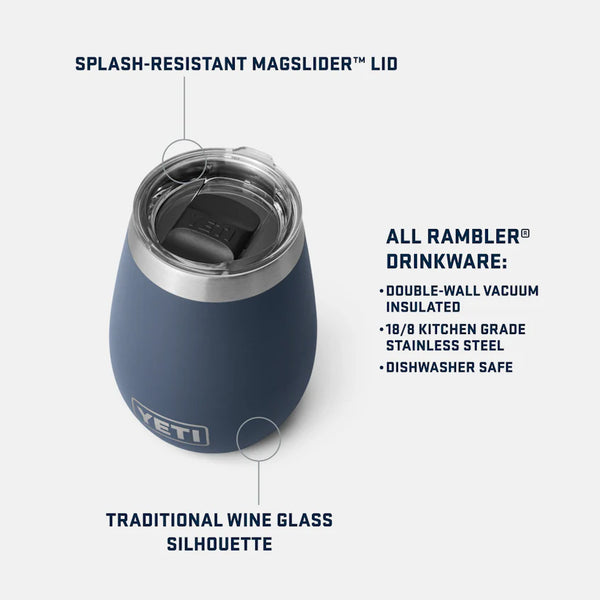 Yeti Rambler Wine tumbler Black 10oz