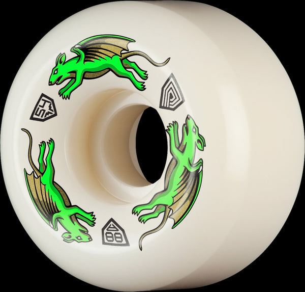 Powell Peralta skateboard wheels Dragon Formula Nano Rats AV6 88A 54mm (Pack of 4)