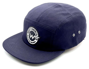 West French Five panel cap skate shop Mumbles Navy - one size