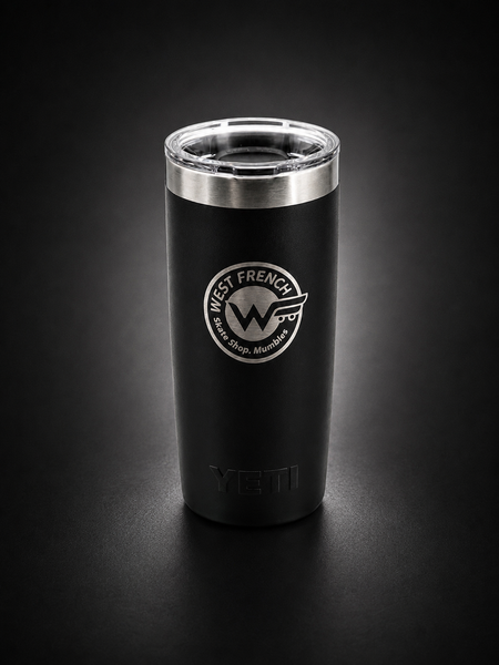 YETI x West French Mumbles Skate Shop Rambler Tumbler 10oz – Black Engraved Edition