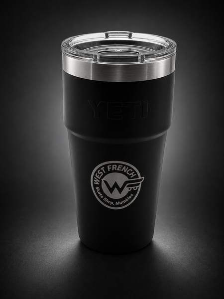 YETI x West French Mumbles Skate Shop Stackable Cup 20oz – Black Engraved Edition
