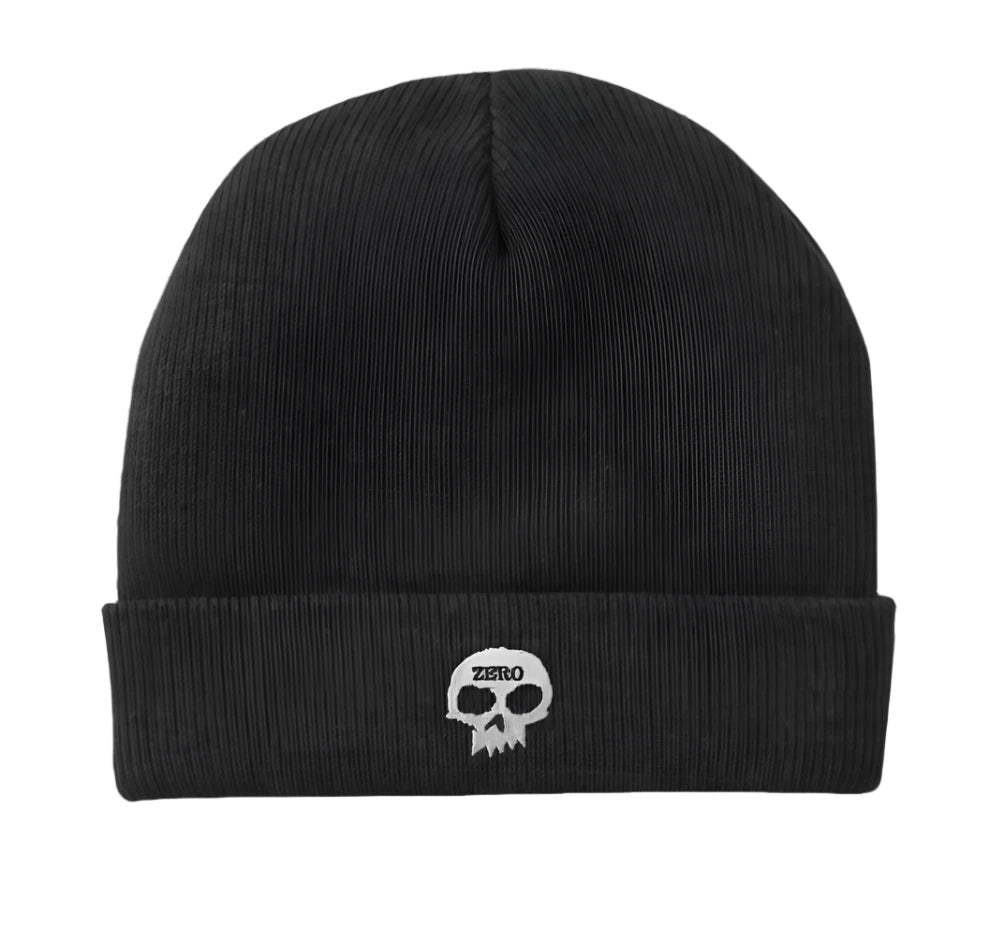 Zero Skateboards Beanie Single Skull Black One Size