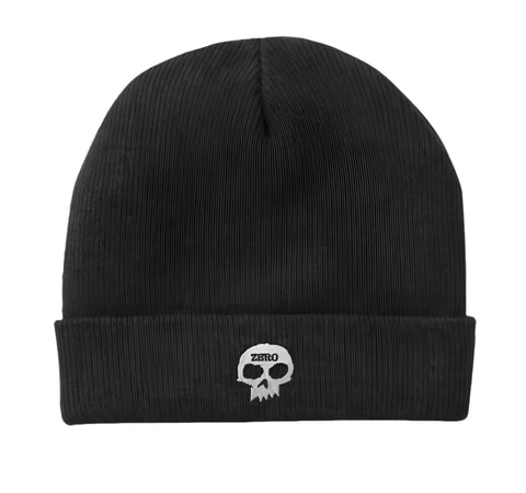 Zero Skateboards Beanie Single Skull Black One Size