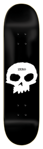 Zero skateboard Deck Single Skull Black White Red 7.75"