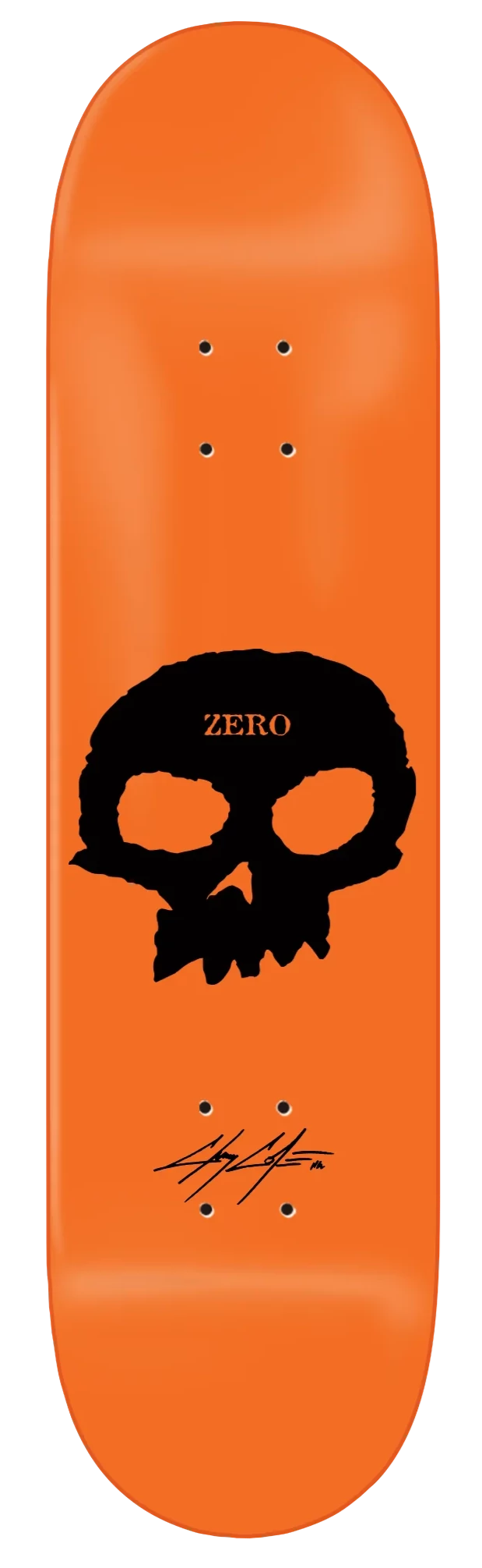 Zero skateboard Deck Signature Skull Cole 8.5"