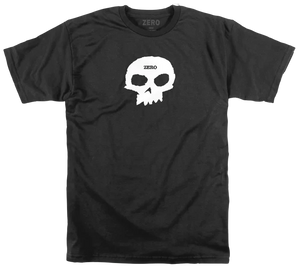 Zero Skateboards Tee shirt Single Skull Black