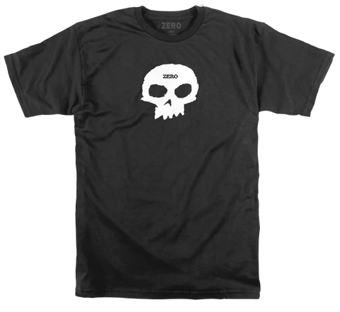 Zero Skateboards Tee shirt Single Skull Black